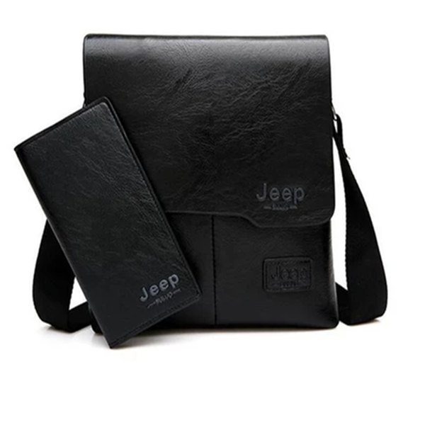 Men's Casual Shoulder Sling Bag with Jeep Wallet