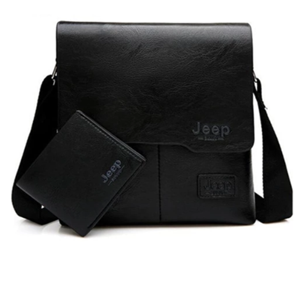 Men's Casual Shoulder Sling Bag with Jeep Wallet